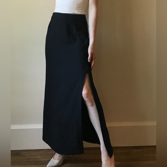 Black maxi skirt with slits - Picture 1 of 9